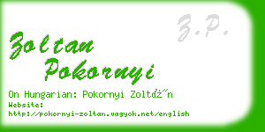 zoltan pokornyi business card